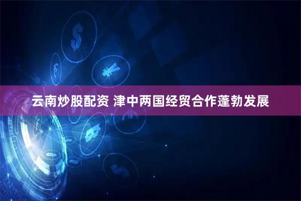 云南炒股配资 津中两国经贸合作蓬勃发展